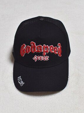 Godspeed Fever Embroidered Black Trucker Cap